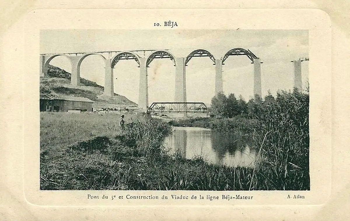 Pont cinquième : un pont-ferroviaire de Béja en Tunisie